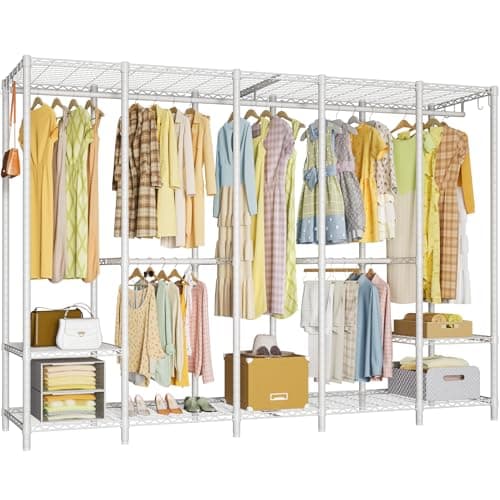 Ulif H50 Extra Large Heavy Duty Clothing Rack, Black, Max 1400 Lbs Load Capacity