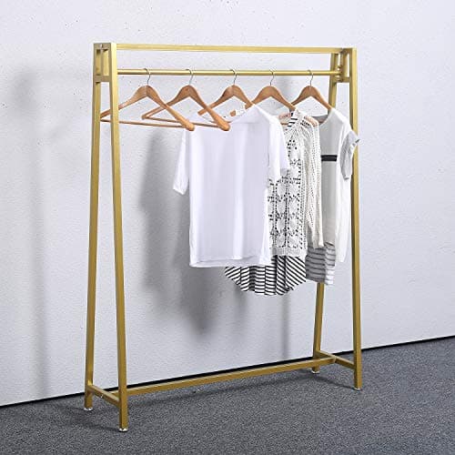 MBQQ Gold Moden Metal Clothes Hanging Organizer for Laundry Drying Racks