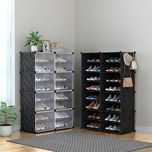 8-Tier HOMIDEC Shoe Storage Cabinet for Closet Entryway Organizer