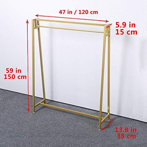 MBQQ Gold Moden Metal Clothes Hanging Organizer for Laundry Drying Racks