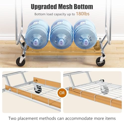 Heavy Duty Clothes Rack for 300 Clothing Items: 620 LB Capacity, Collapsible & Adjustable