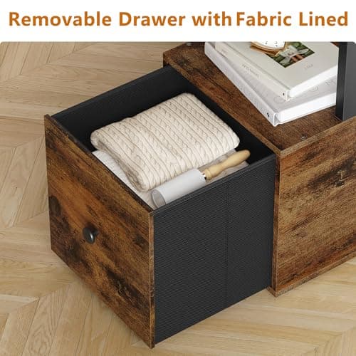 Vertical Shoe Rack with Hooks - Rustic Brown
