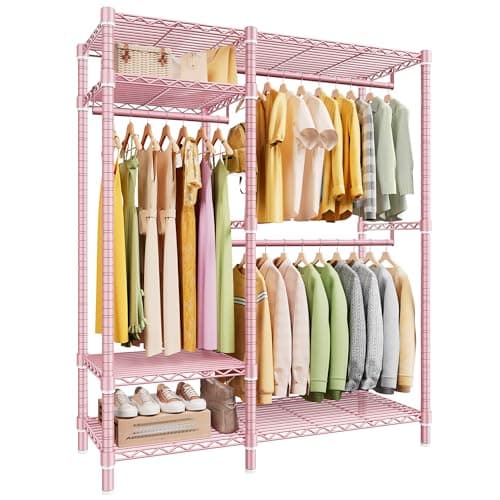 Raybee Heavy Duty 780LB Clothing Rack, Adjustable Metal Closet, Black