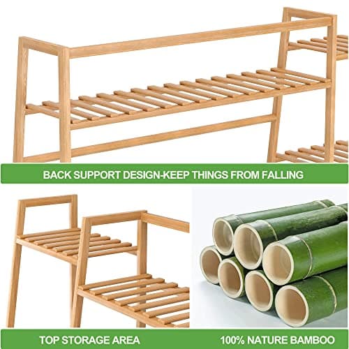 Reliance Bamboo Clothing Rack with Shoe Storage for Multi-Tiered Closet Organization