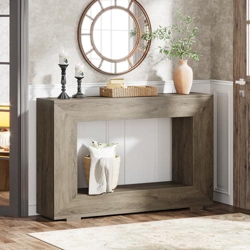 Tribesigns Industrial Farmhouse Console Table with Storage for Living Room Entrance