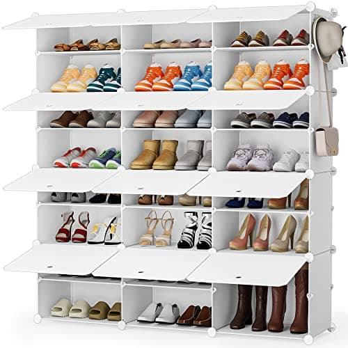 8-Tier HOMIDEC Shoe Storage Cabinet for Closet Entryway Organizer
