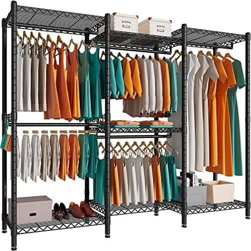 Heavy Duty Rolling Garment Rack, Black, GR1