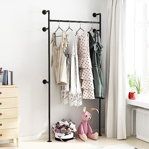 ORSENIGO Heavy Duty Double Rod Clothes Rack, Gold