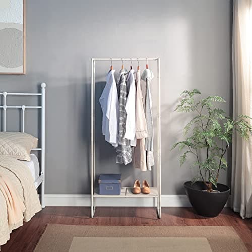 SunnyPoint White Freestanding Clothes Rack & Organizer