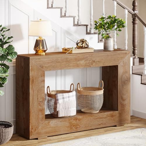 Tribesigns Industrial Farmhouse Console Table with Storage for Living Room Entrance