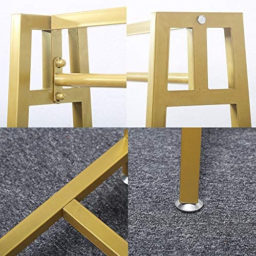MBQQ Gold Moden Metal Clothes Hanging Organizer for Laundry Drying Racks
