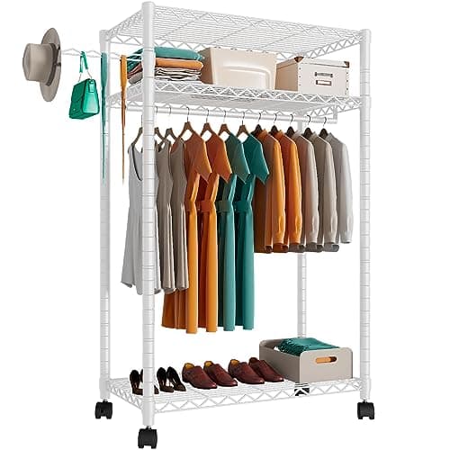 Heavy Duty Rolling Garment Rack, Black, GR1