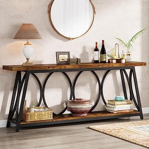 Tribesigns 70.9" Industrial Console Table with Storage for Living Room