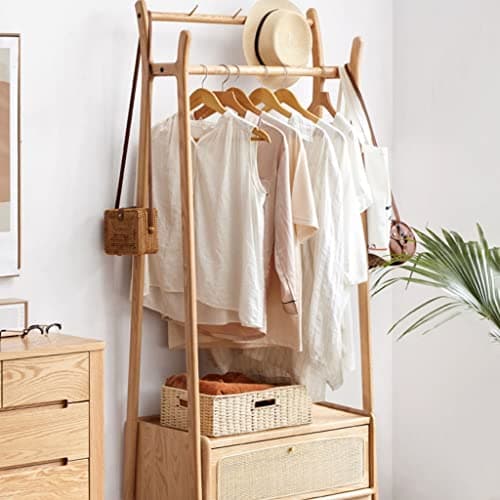 Nordic Floor Coat Rack with Drawer for BedroomHall Tree