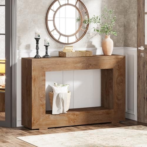 Tribesigns Industrial Farmhouse Console Table with Storage for Living Room Entrance