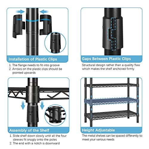 Vipek L4S Corner L-ShapedClothing Rack, Black, Heavy Duty, 810LBS Max Load