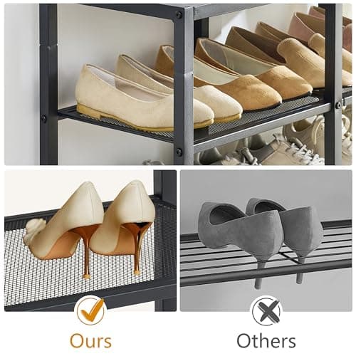 Entryway 3-in-1 Coat Shoe Rack Bench with Storage and Hooks