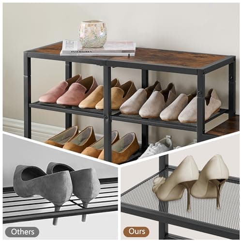 Entryway Hall Tree Bench with Shoe Storage and Coat Hooks - Parent-Child 3-in-1 Design for Hallway or Bedroom