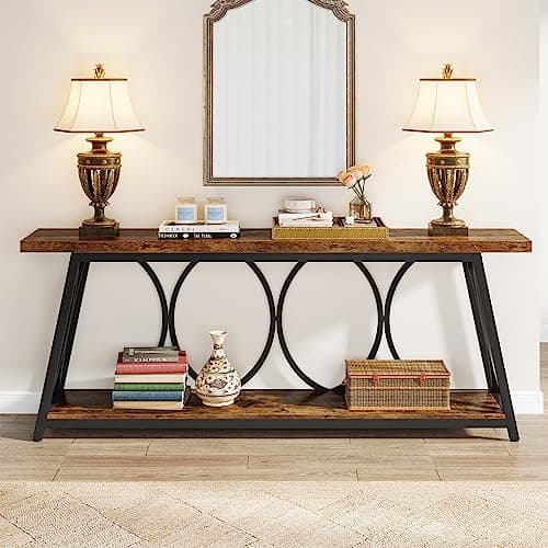 Tribesigns 70.9" Industrial Console Table with Storage for Living Room