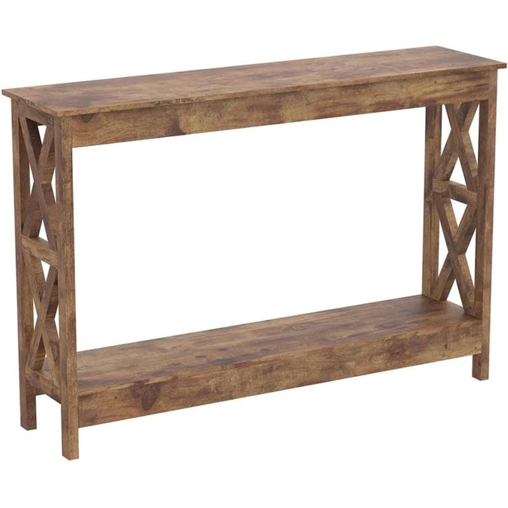 Safdie Rustic Console Table - Sturdy & Elegant Narrow Entrance Table