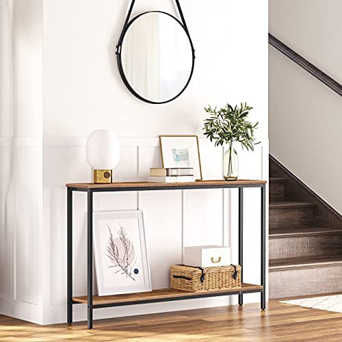 HOOBRO Narrow Entryway Table with Shelf, Industrial Style, BF20XG01G1