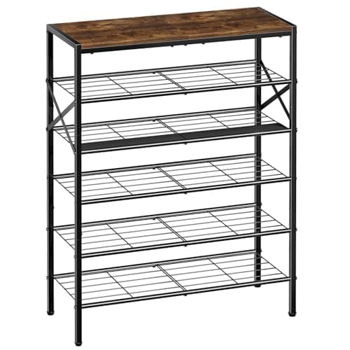 6-Tier Metal Shoe Organizer for Entryway and Closet