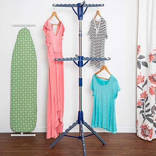 Honey-Can-Do Chrome 2-Tier Collapsible Tripod Clothes Drying Rack DRY-09220