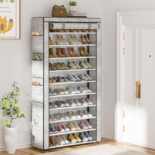 10-Tier Large Capacity Shoe Rack for Entryway Closet Free Standing Storage Cabinet
