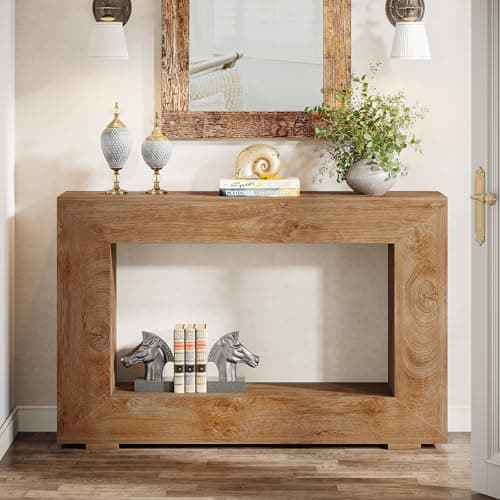 Tribesigns Industrial Farmhouse Console Table with Storage for Living Room Entrance