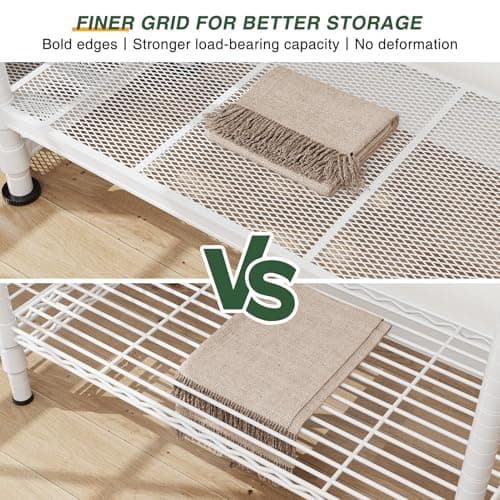 LEHOM G3 Heavy Duty Hanging Clothes Rack with Shelves, Portable & Adjustable for Bedroom Closet