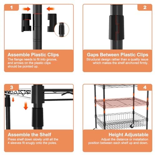 Heavy Duty Clothes Rack with Shelves and Drawers