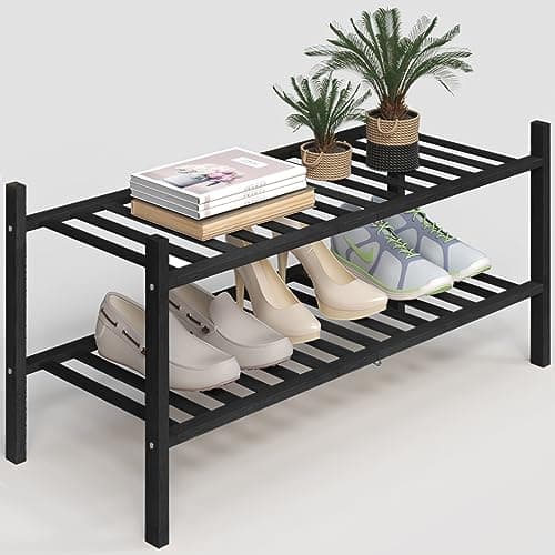 Z&L HOUSE 3-Tier Bamboo Shoe Organizer for Closets and Entryways