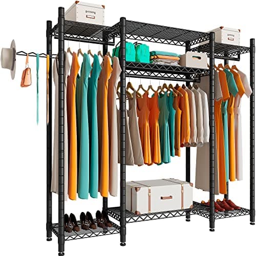 Heavy Duty Rolling Garment Rack, Black, GR1