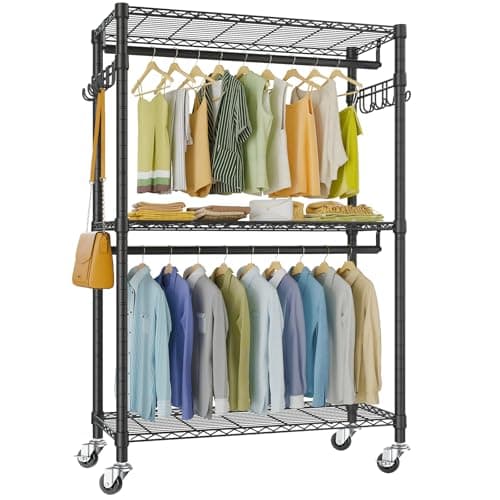 Vipek R2 Plus Black Freestanding Metal Clothes Storage Rack