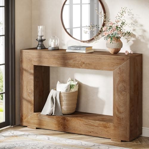 Tribesigns Industrial Farmhouse Console Table with Storage for Living Room Entrance