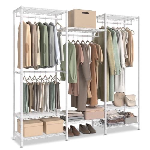 SONGMICS Cloud White Heavy-Duty Garment Rack ULGR423W01