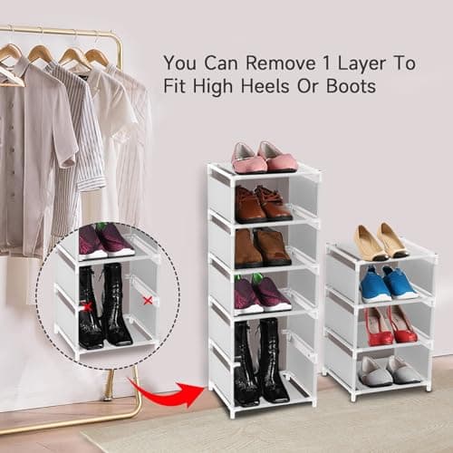 Space-Saving 10-Tier Shoe Rack for Entryway Closet