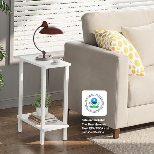 TUTOTAK White Set of 2 Small Side Tables TB01BW0622