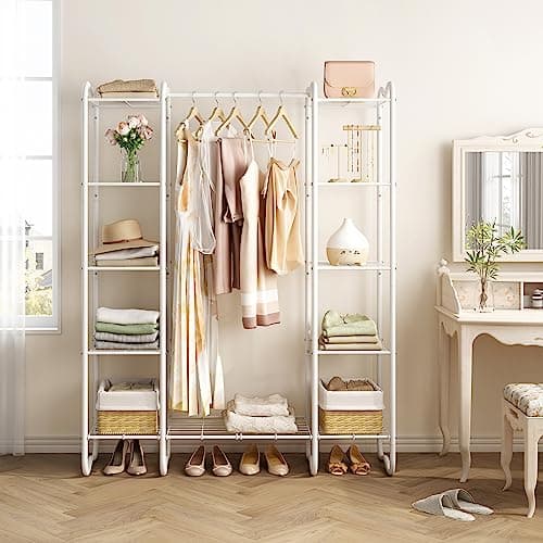 Double Rod Garment Rack & Portable Closet Wardrobe