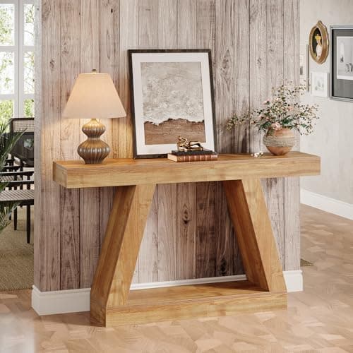 Tribesigns Rustic 55-Inch Farmhouse Console Table with Storage