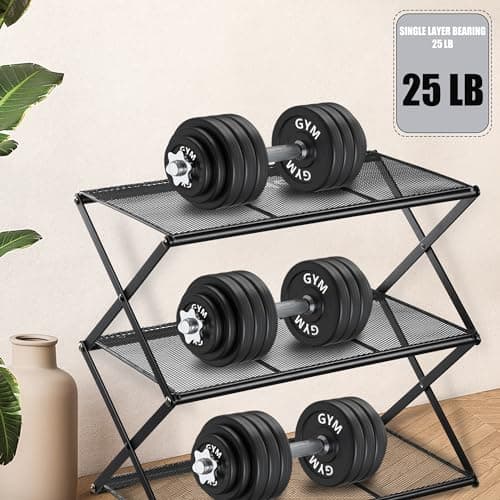 3-Tier Metal Foldable Shoe Organizer - Space Saving & Sturdy, Black