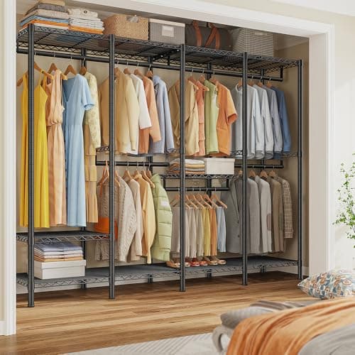 Raybee Heavy Duty 1100 LBS Capacity Clothes Rack Black