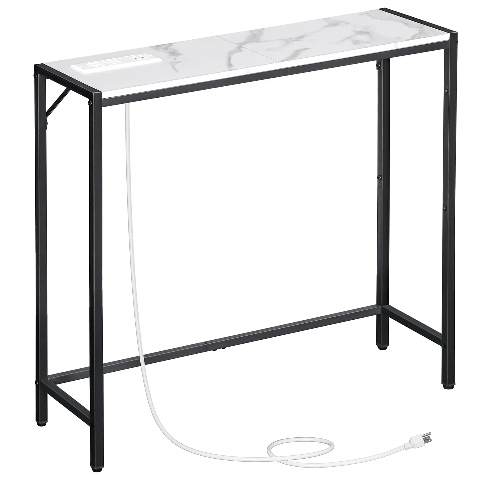 Industrial Style Small Console Table with Power Station CTHM76E01