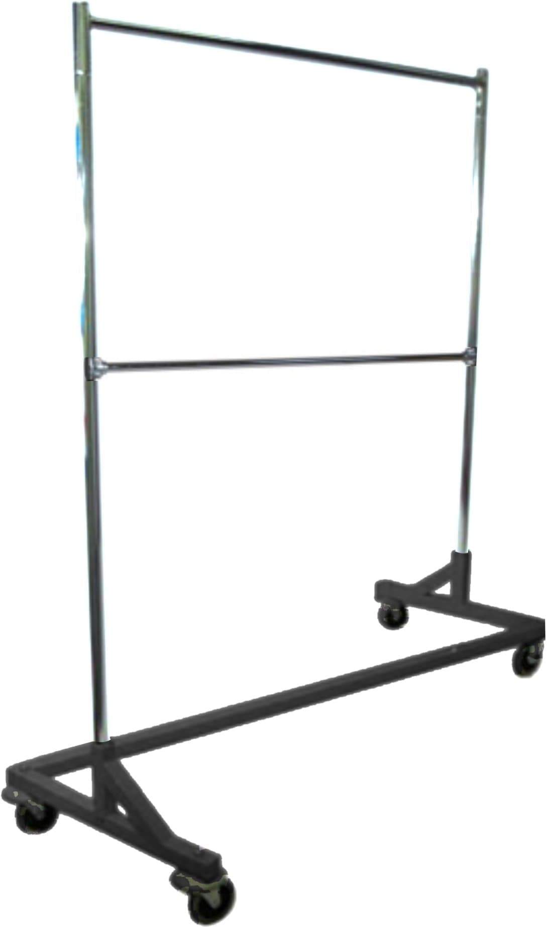 GR600-EH Deluxe Commercial Z Garment Rack, 400lb Capacity, 63" Length with Extra Rail