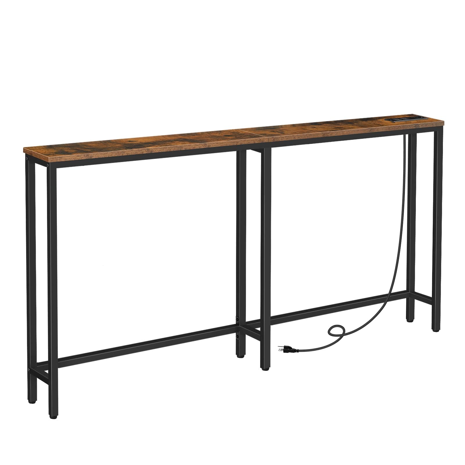 HOOBRO 5.9" Skinny Console Table with Charging Station