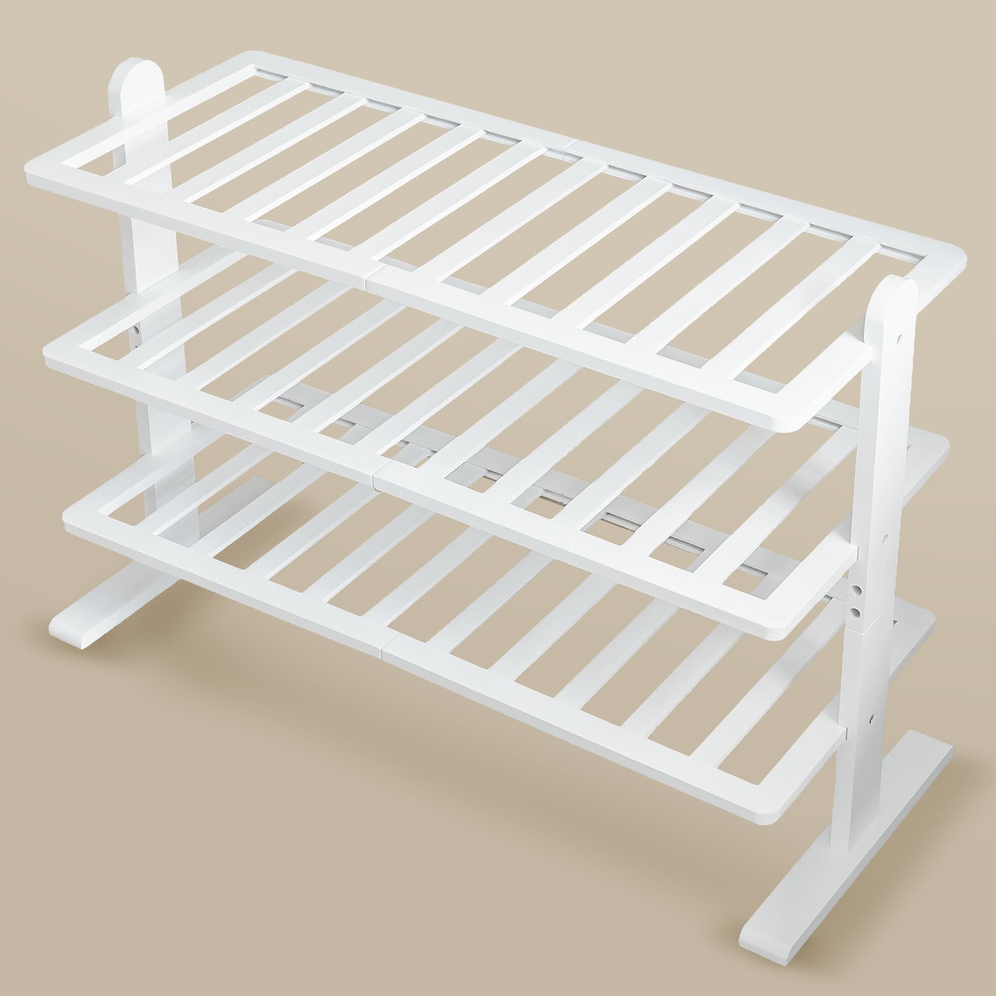 Varhomax Bamboo Shoe Rack, 3-Tier Closet Organizer for Small Spaces