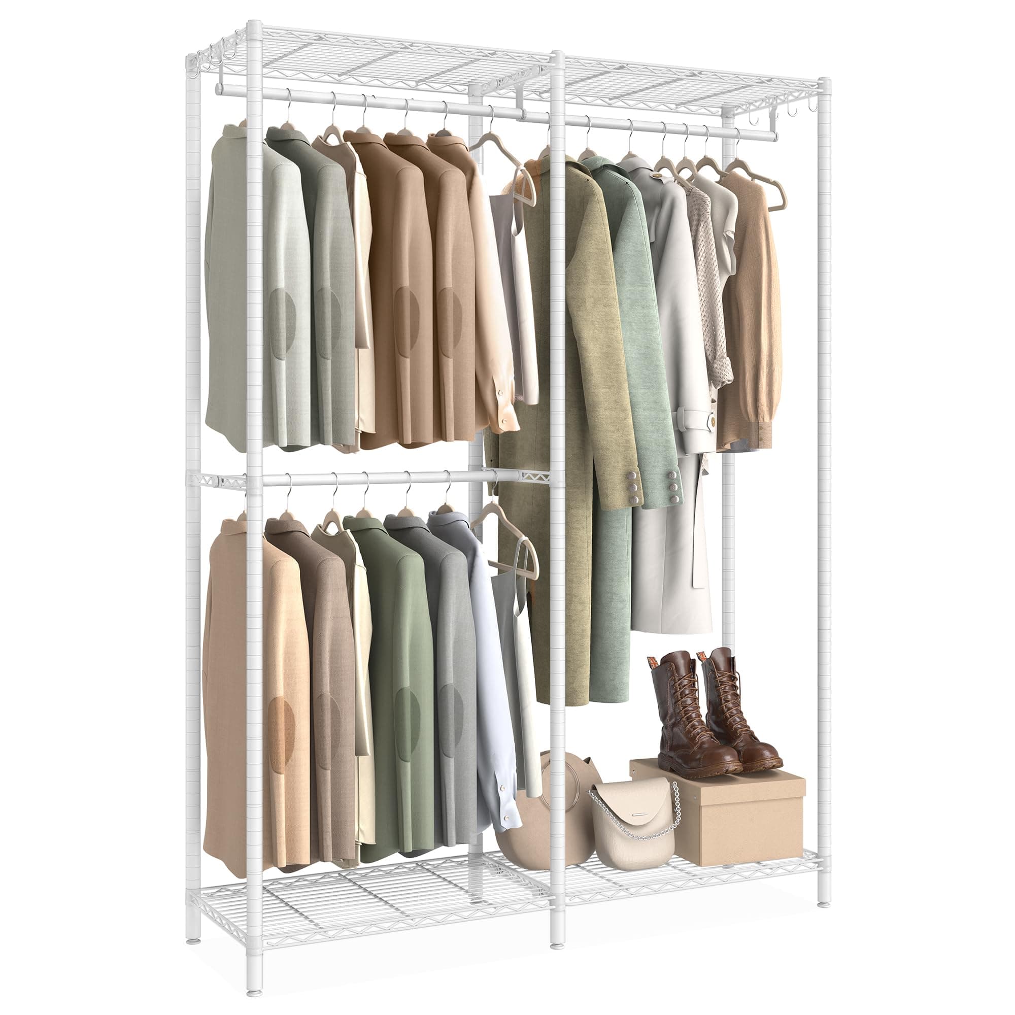 SONGMICS Cloud White Heavy-Duty Garment Rack ULGR423W01