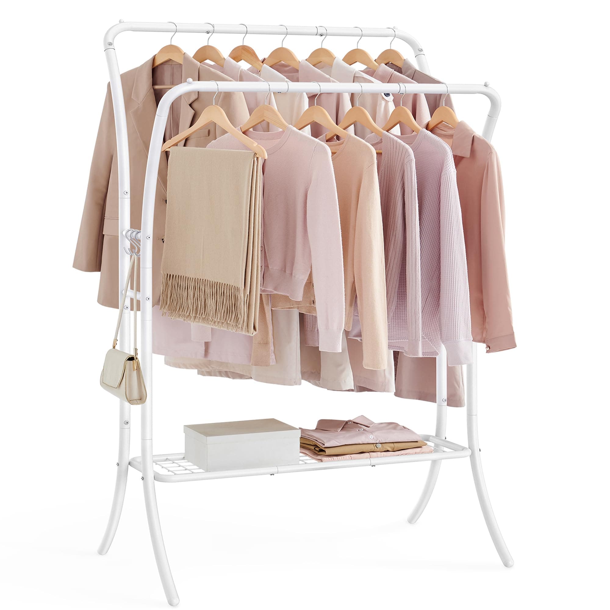 SONGMICS Clothes Rack with Shelves and Hooks