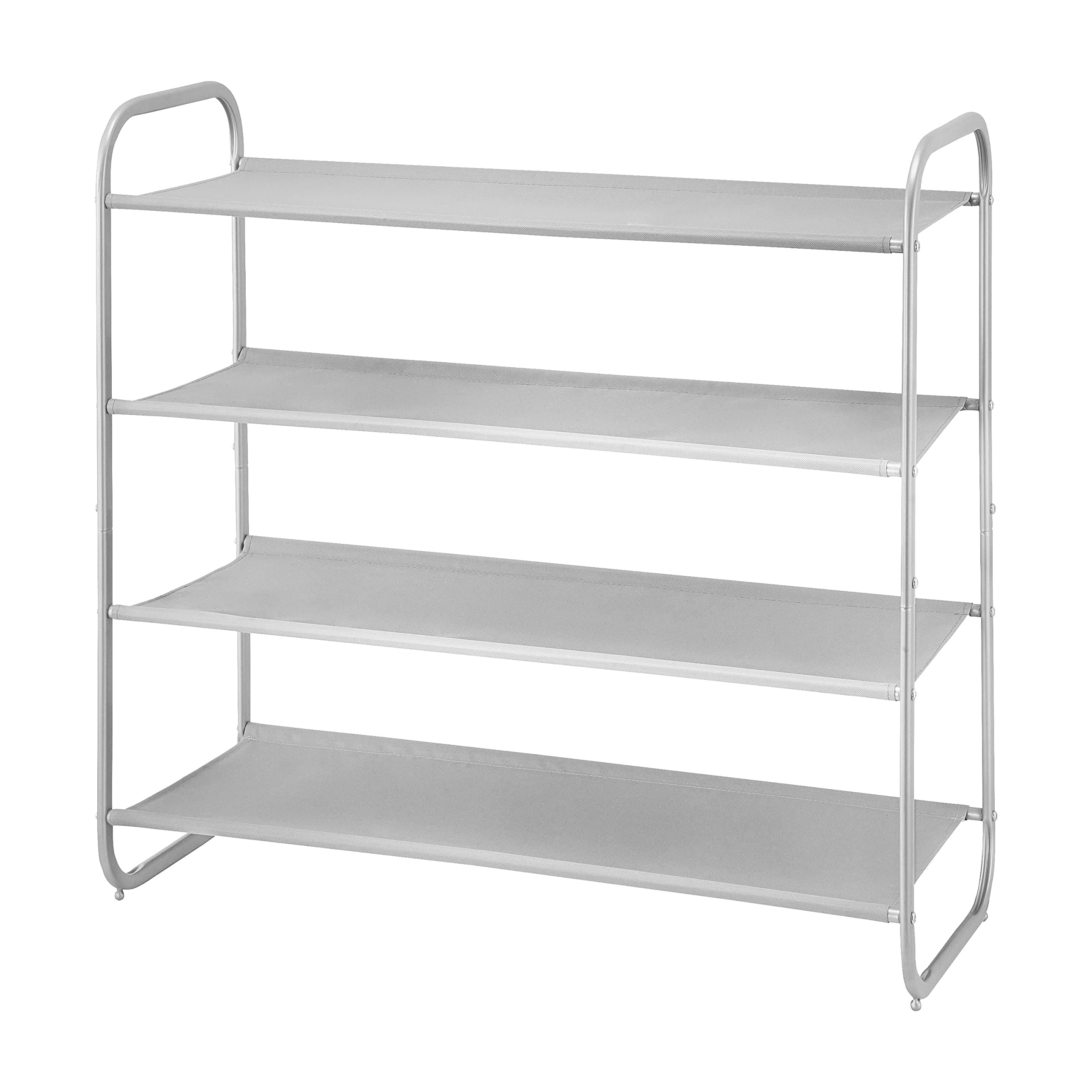 MAX Houser Light Gray 4 Tier Shoe Rack for Entryway Closet