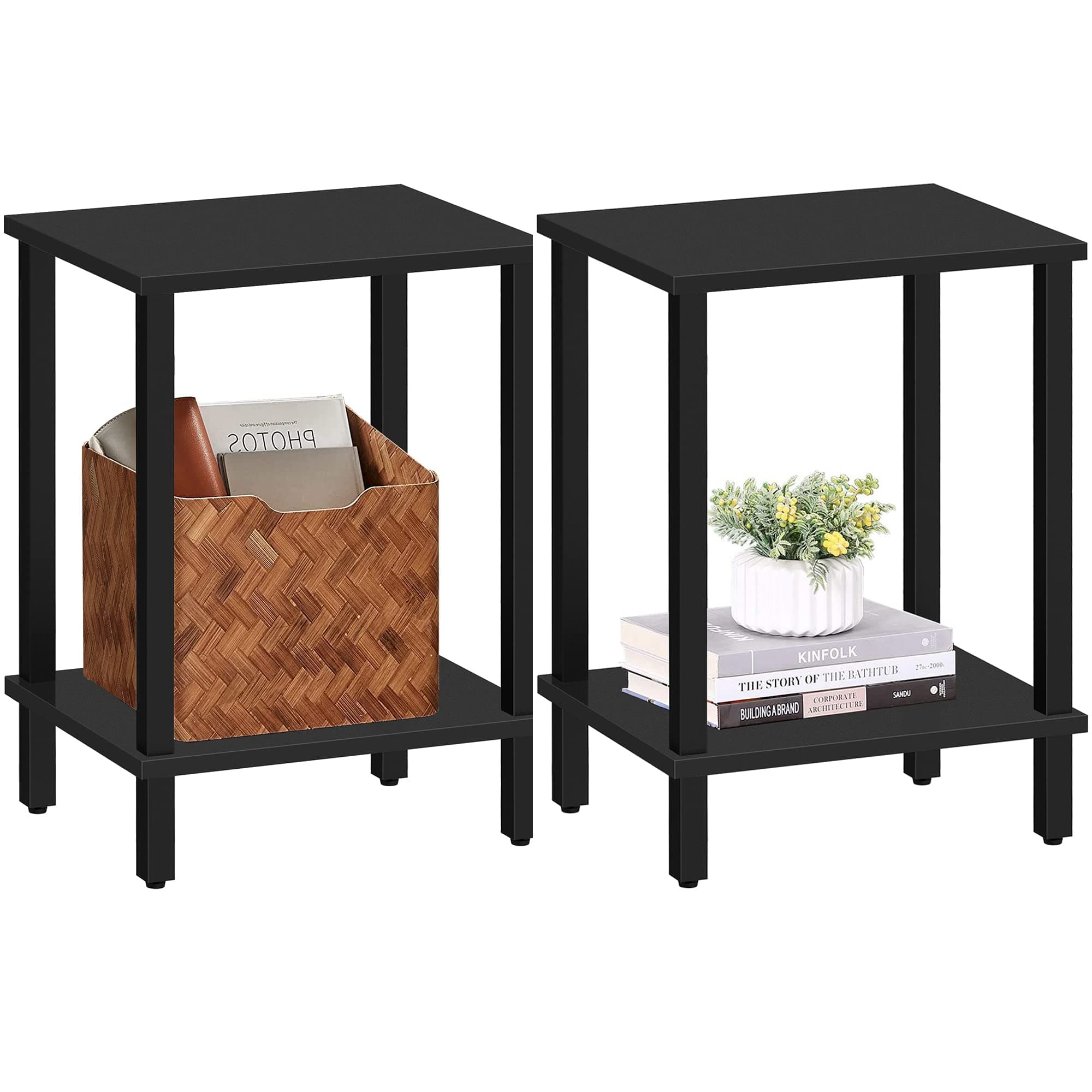 TUTOTAK End Tables Set of 2 for Small Spaces